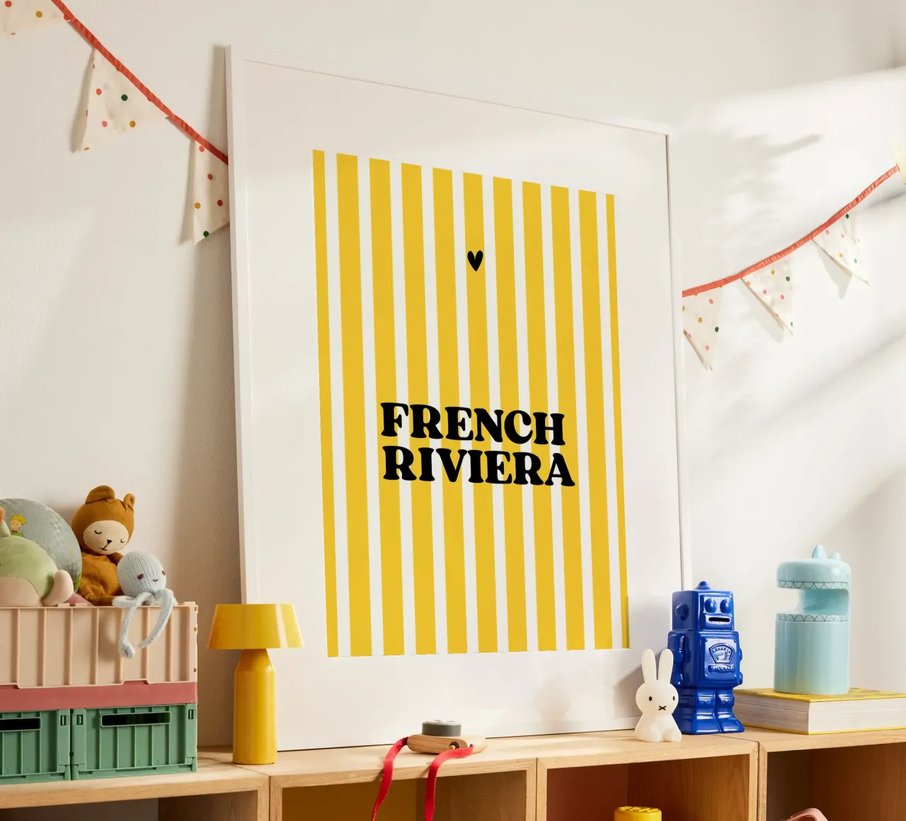 French riviera poster with plastic frame by Idées & Création