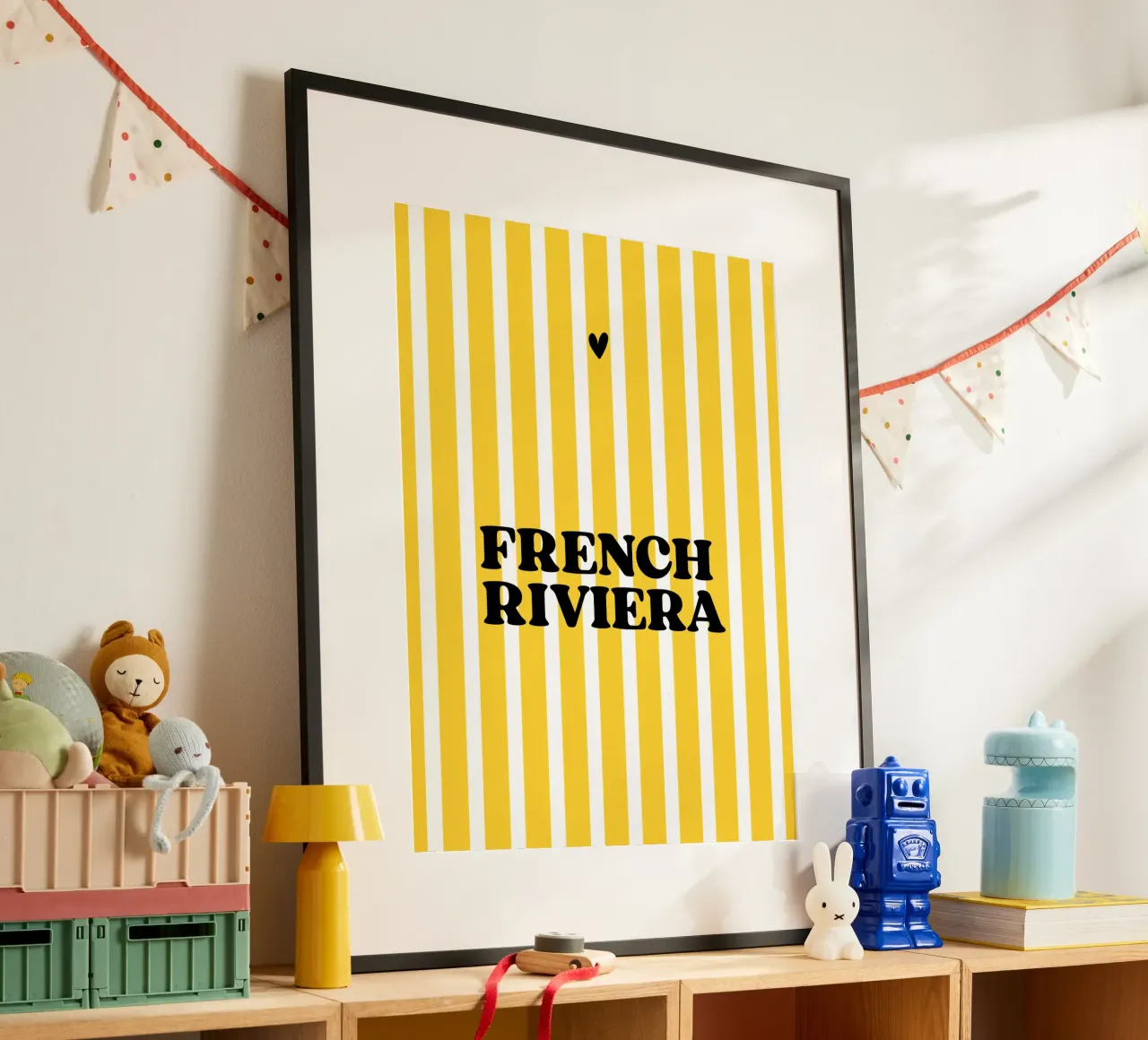 French riviera poster with plastic frame by Idées & Création