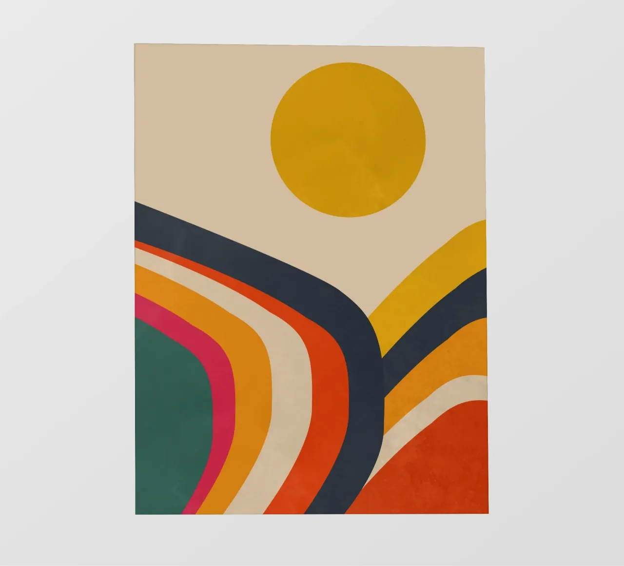 Mid Century Retro Sun bâche pvc de Dream Print Designs