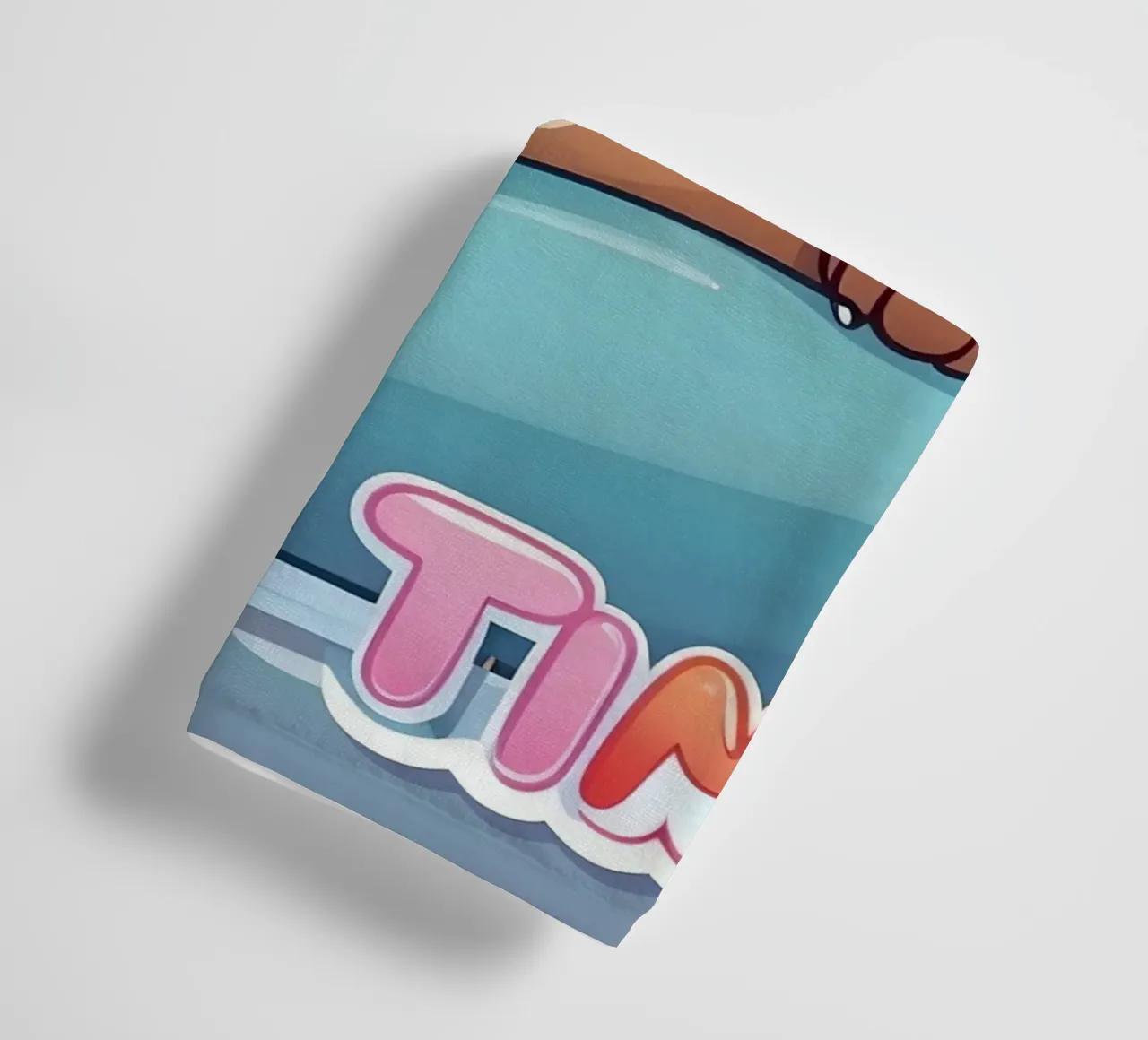Mignon ours de dessin animé faisant une sieste dans une couverture douillette serviette de bain de DesignDoodle