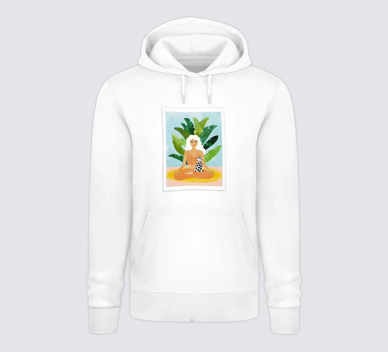 Meditación con tu gato sudadera con capucha de Art of Saying