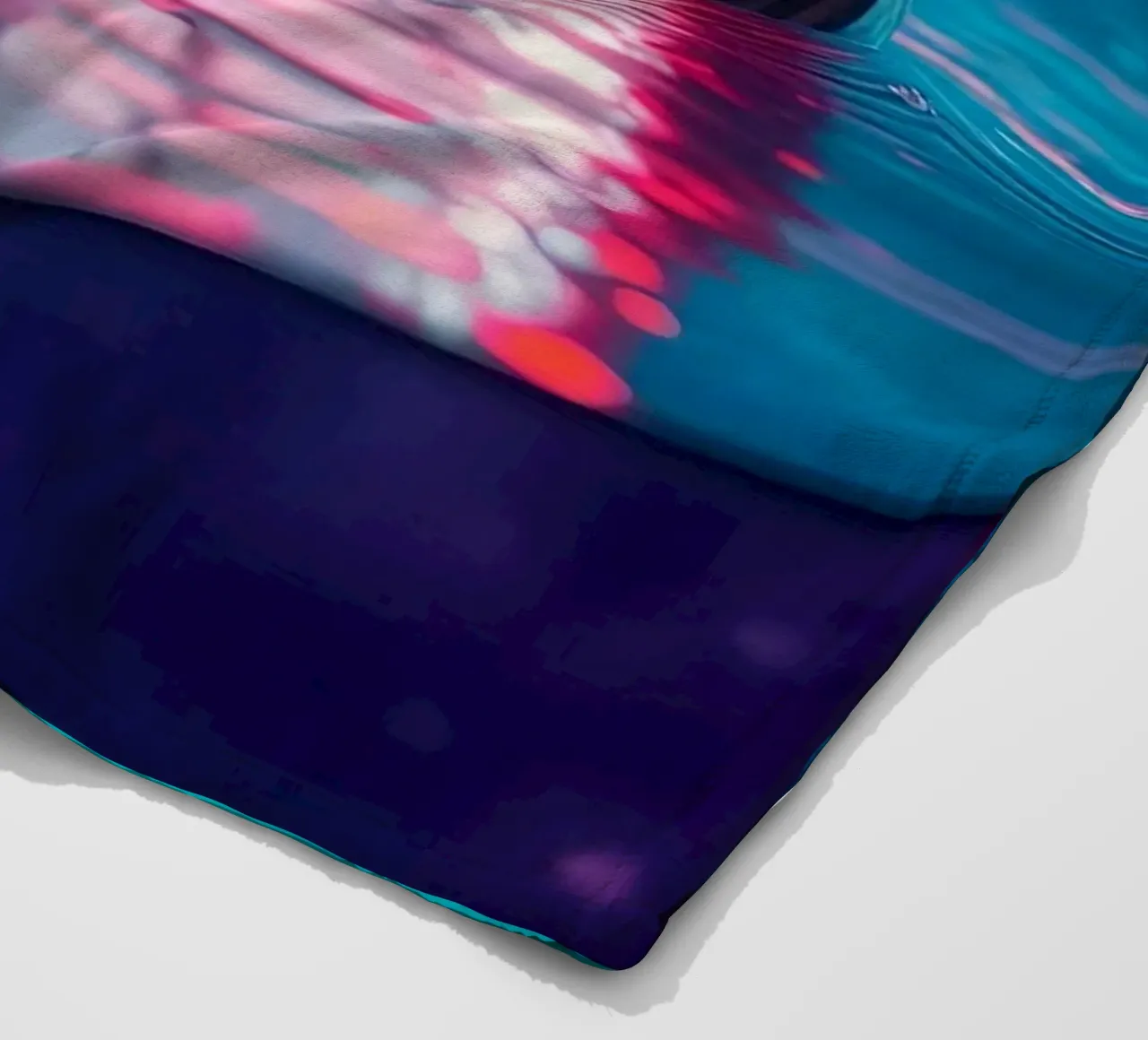 Clock submerged in water with dramatic lighting and swirling fleece blanket by DesignDoodle