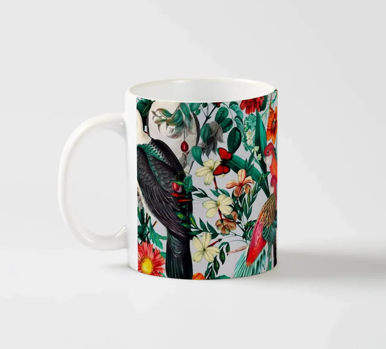 FLORAL AND BIRDS XIV tazza in ceramica da burcukorkmazyurek