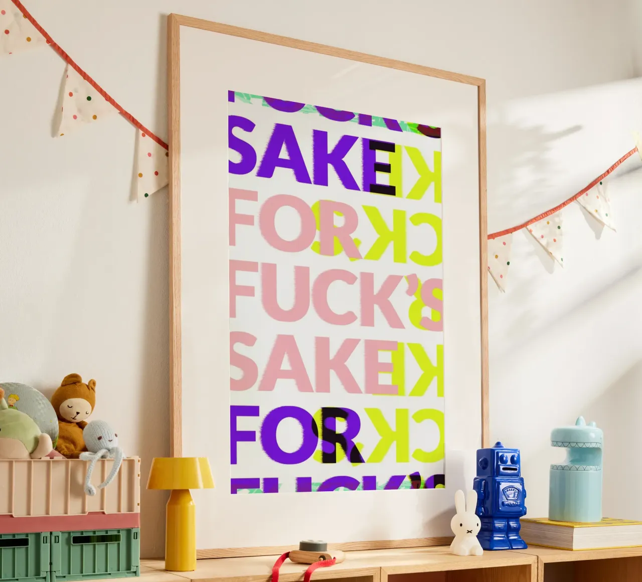 For Fucks Sake poster con telaio in plastica da Shot By Clint