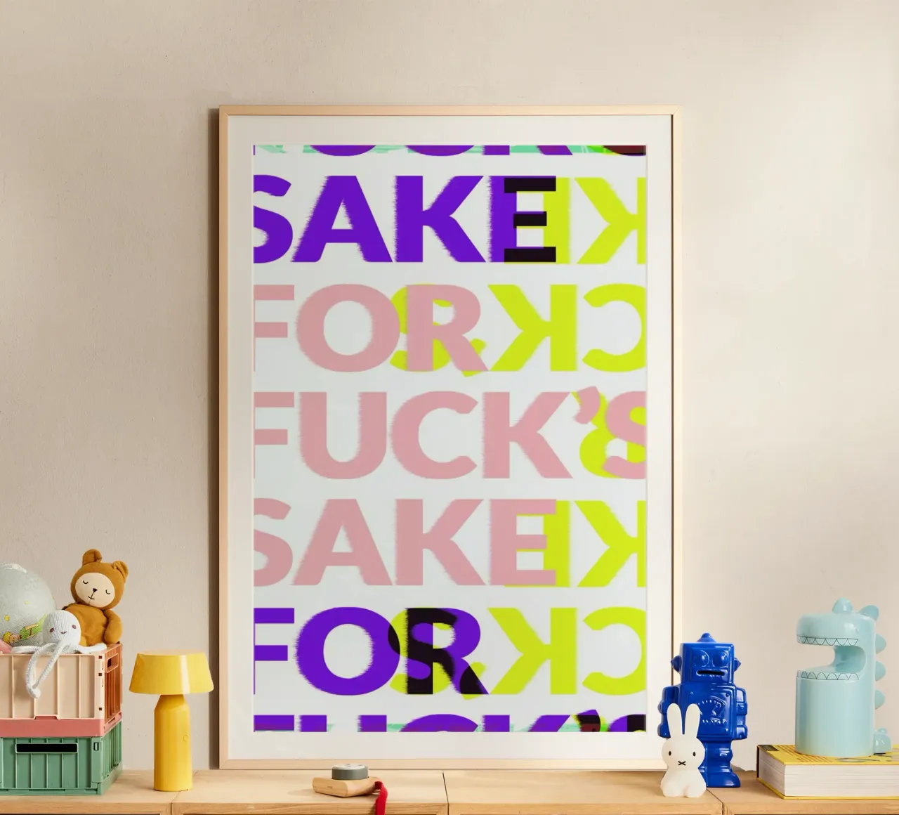 For Fucks Sake poster con telaio in plastica da Shot By Clint