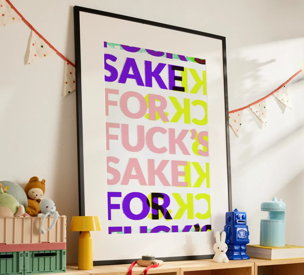 For Fucks Sake poster con telaio in plastica da Shot By Clint