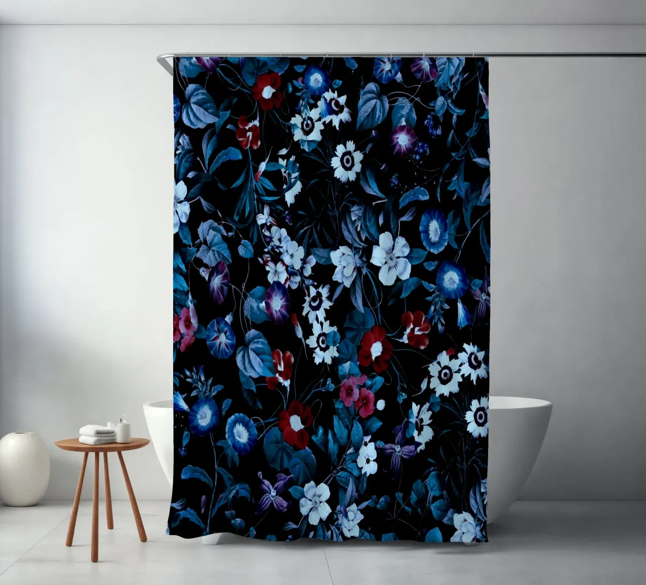 Exotic Garden - Night XIV-II shower curtain by burcukorkmazyurek