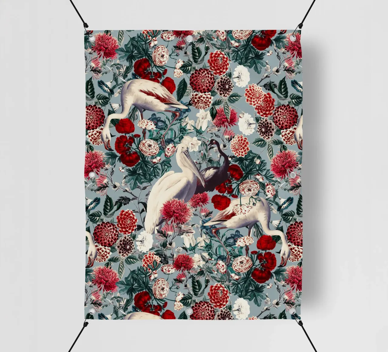 FLORAL AND BIRDS XIV telo in pvc da burcukorkmazyurek