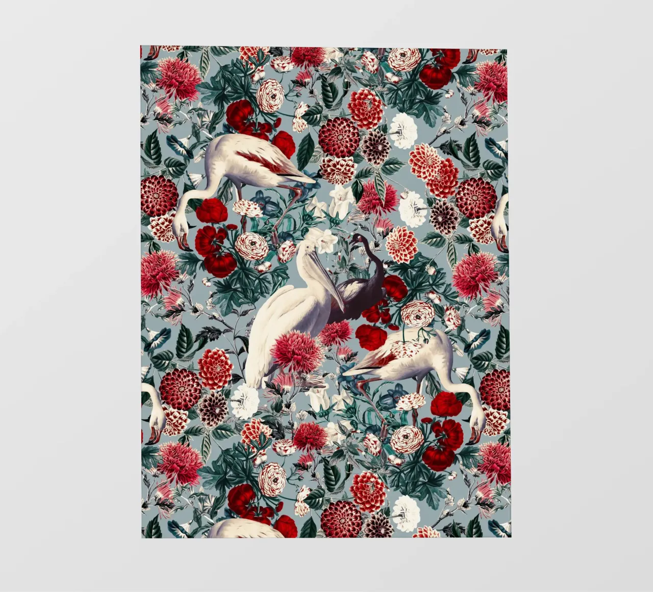 FLORAL AND BIRDS XIV telo in pvc da burcukorkmazyurek