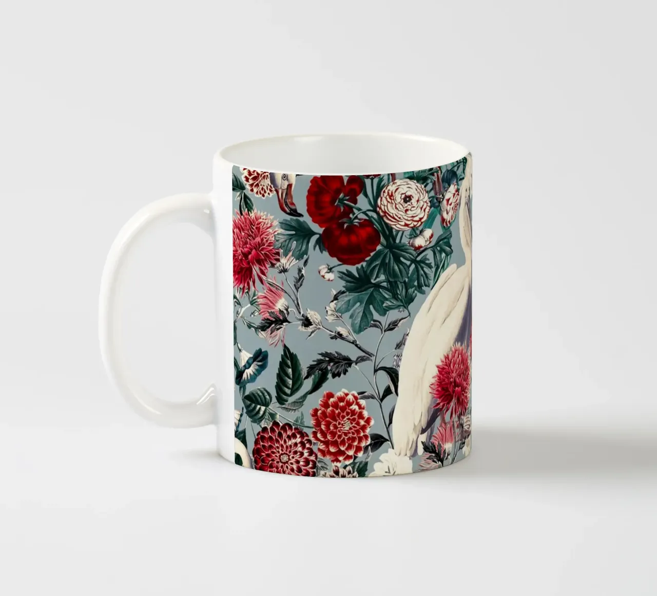 FLORAL AND BIRDS XIV tazza in ceramica da burcukorkmazyurek