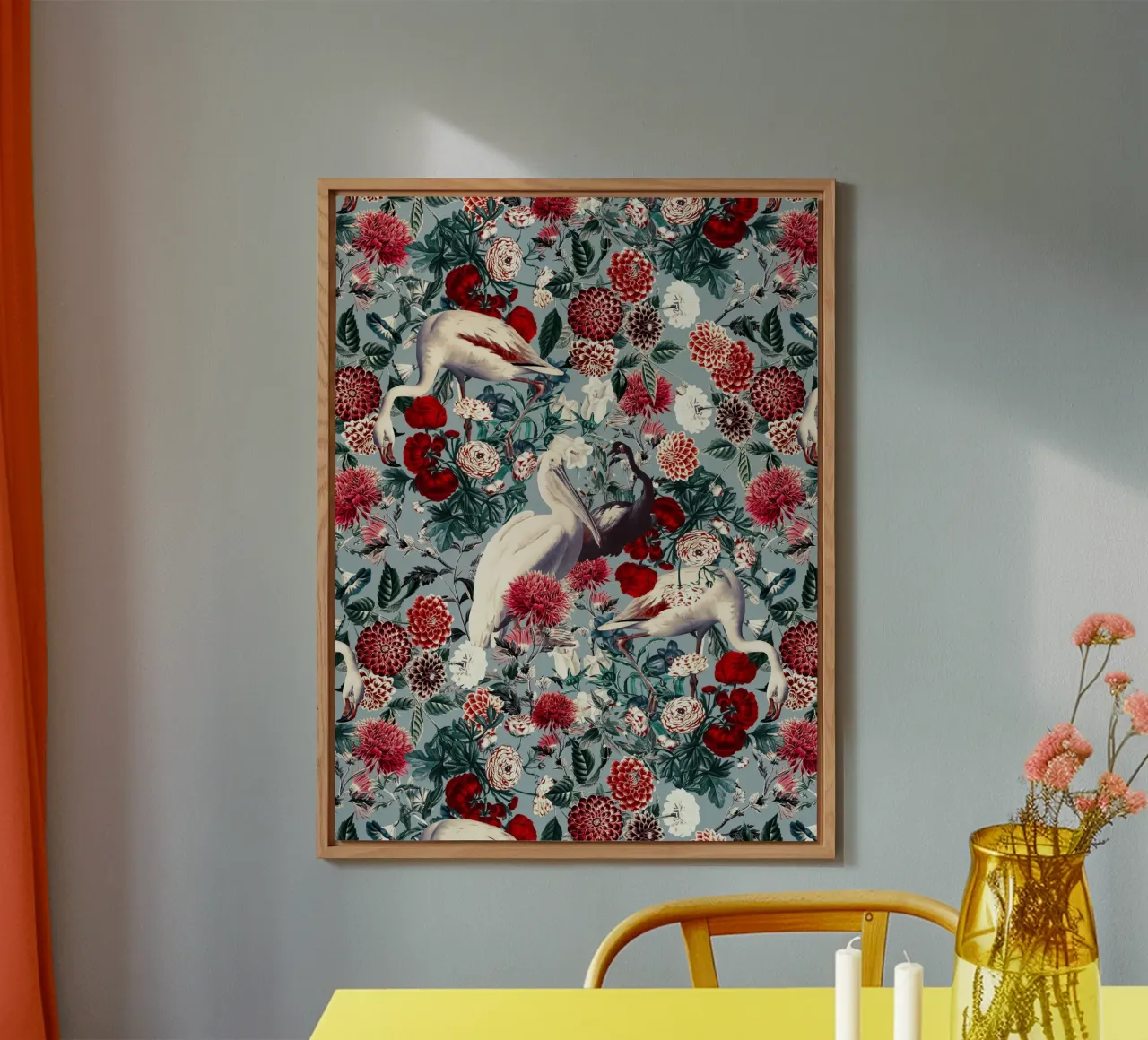 FLORAL AND BIRDS XIV alluminio dibond da burcukorkmazyurek