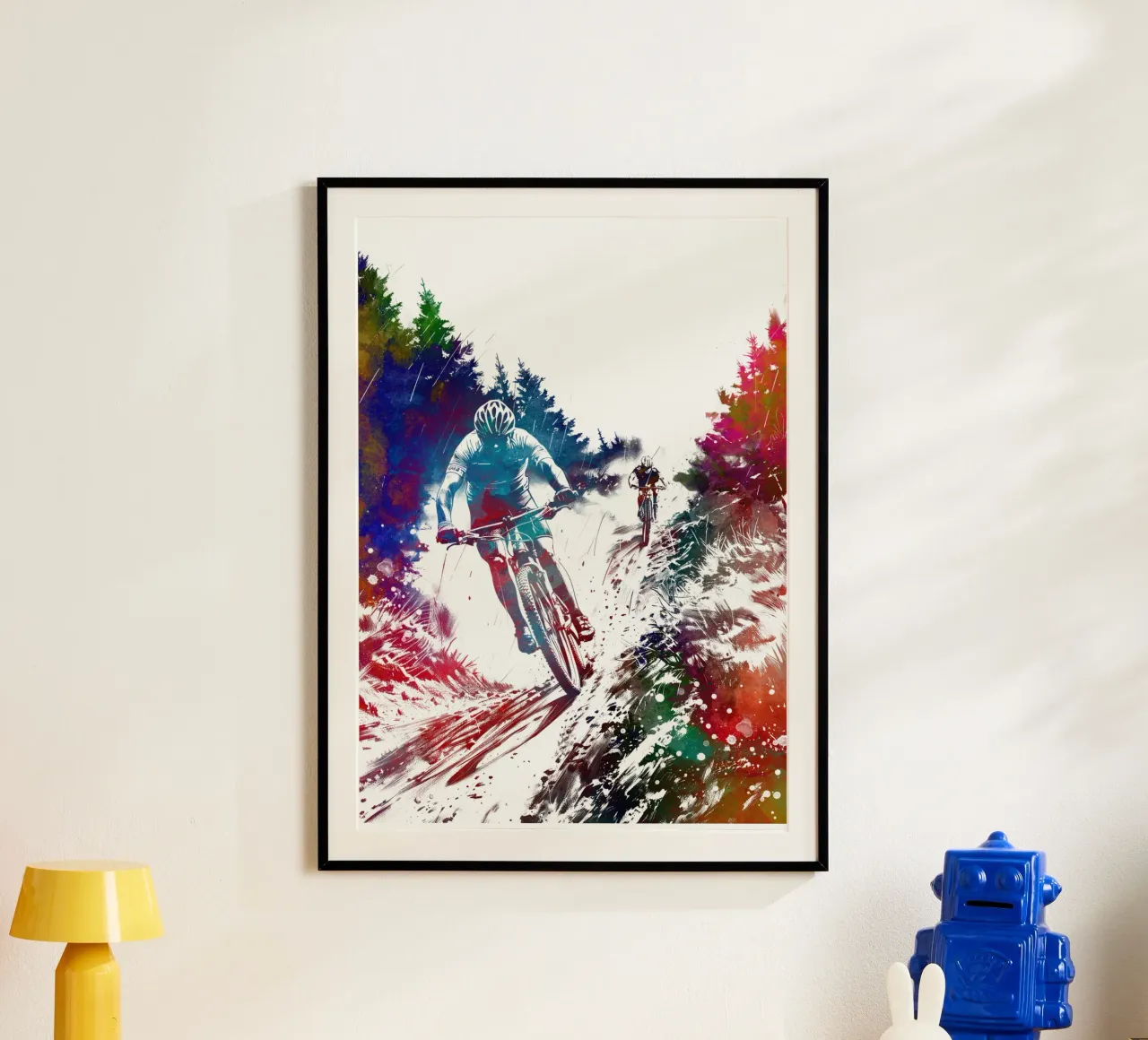 Due motociclisti che praticano l'arte bianca poster da SPORT