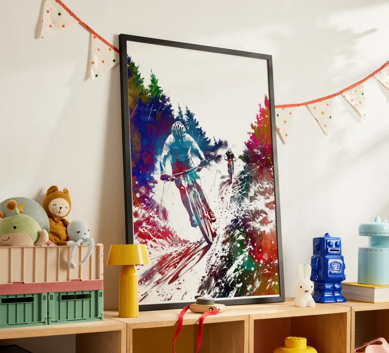 Due motociclisti che praticano l'arte bianca poster da SPORT