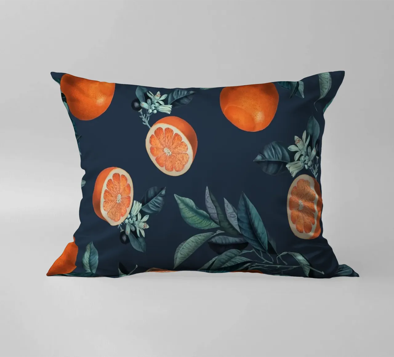 Lemon and Leaf Pattern VI cuscino da burcukorkmazyurek