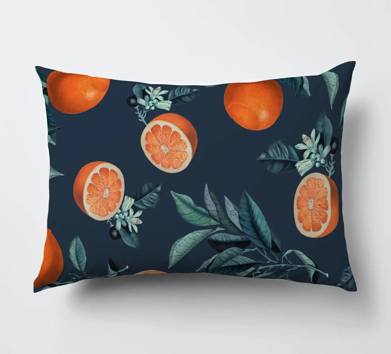 Lemon and Leaf Pattern VI cuscino da burcukorkmazyurek