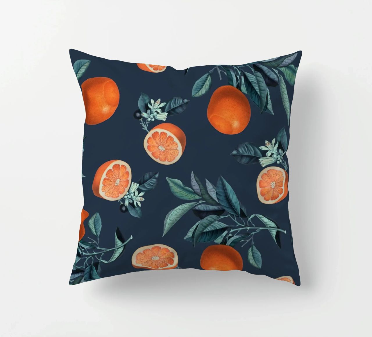 Lemon and Leaf Pattern VI cuscino da burcukorkmazyurek
