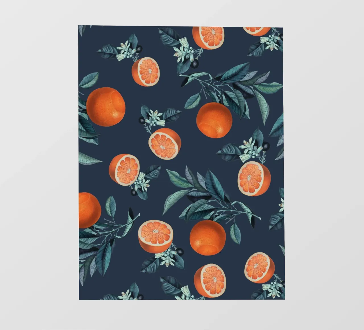 Lemon and Leaf Pattern VI telo in pvc da burcukorkmazyurek