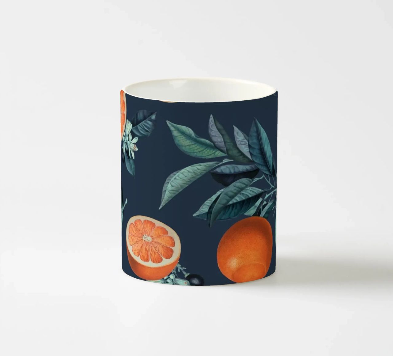 Lemon and Leaf Pattern VI tazza in ceramica da burcukorkmazyurek