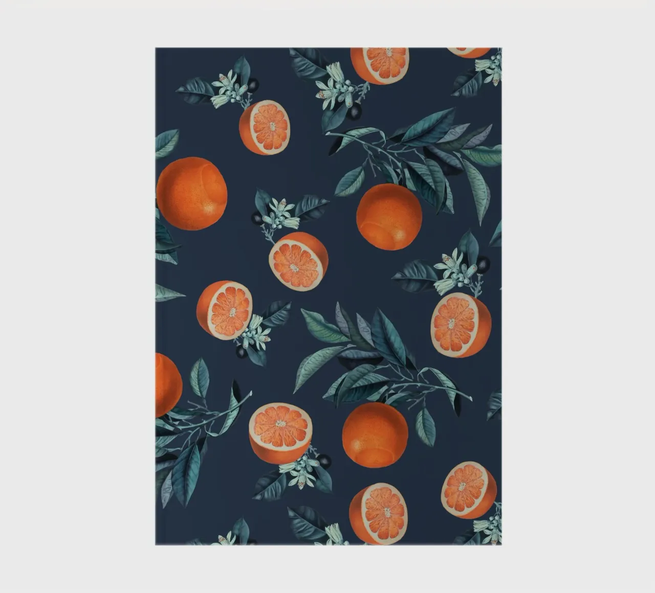 Lemon and Leaf Pattern VI notebook by burcukorkmazyurek
