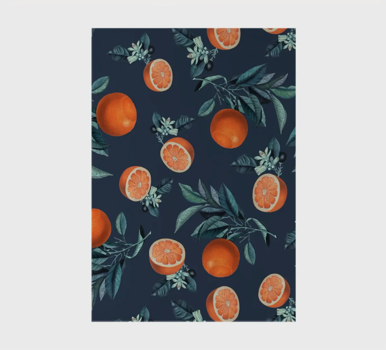Lemon and Leaf Pattern VI notebook by burcukorkmazyurek