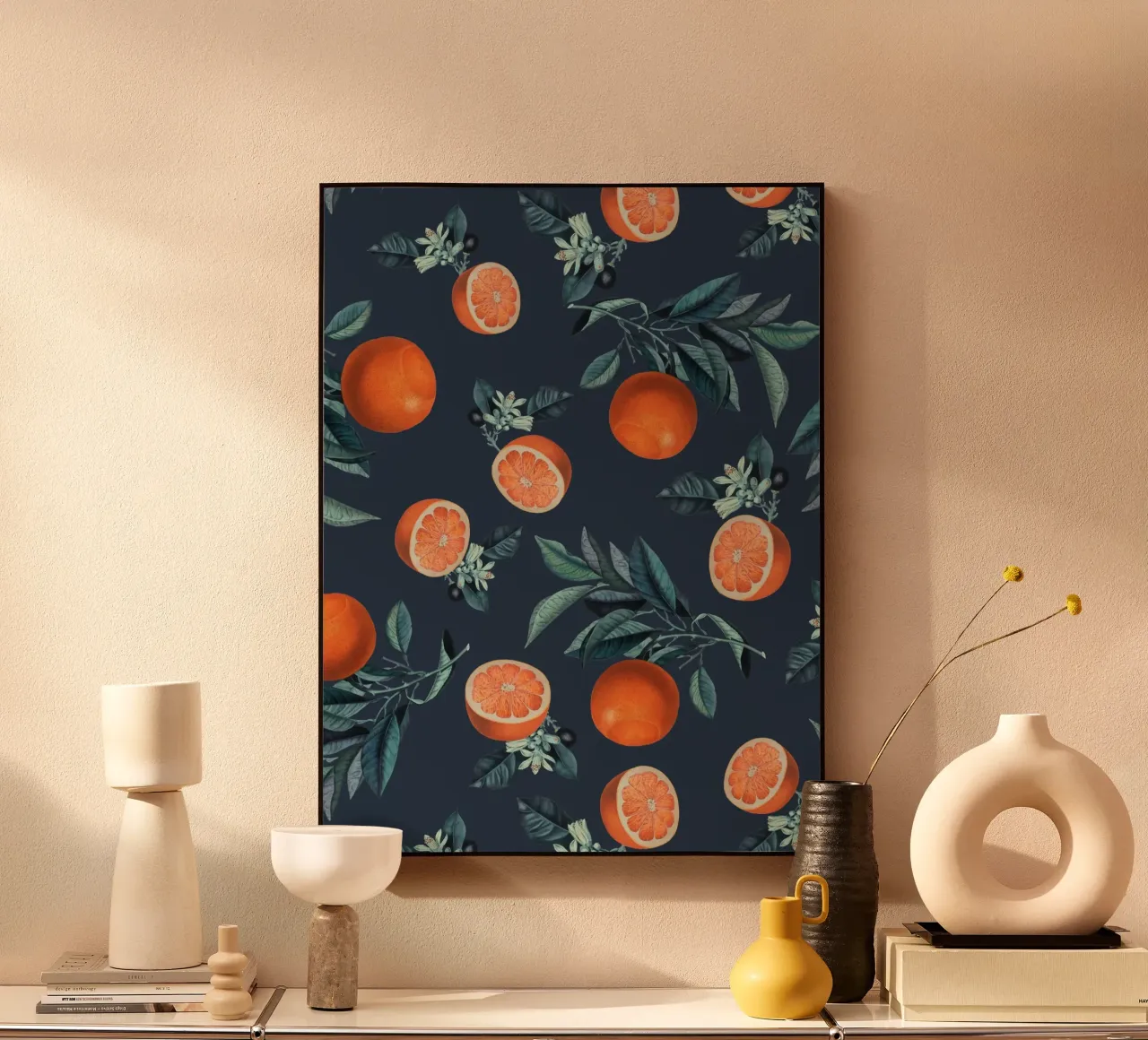 Lemon and Leaf Pattern VI plexiglass da burcukorkmazyurek