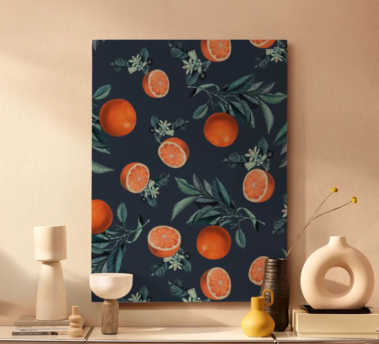 Lemon and Leaf Pattern VI alluminio dibond da burcukorkmazyurek