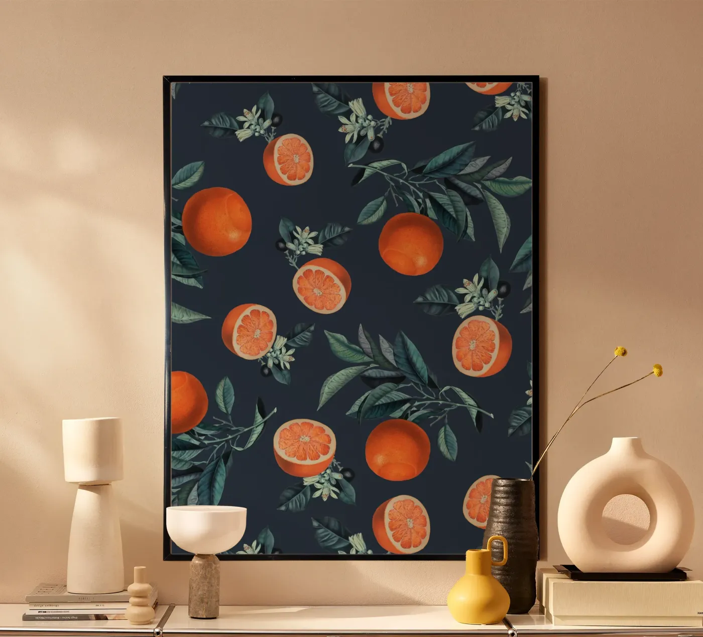 Lemon and Leaf Pattern VI poster da burcukorkmazyurek