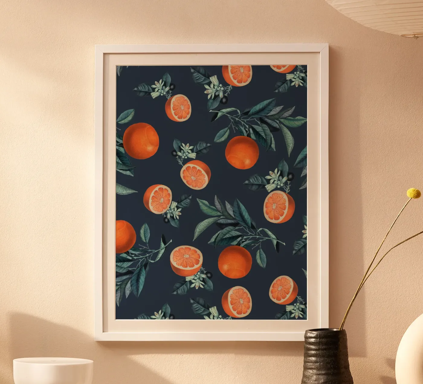 Lemon and Leaf Pattern VI poster da burcukorkmazyurek