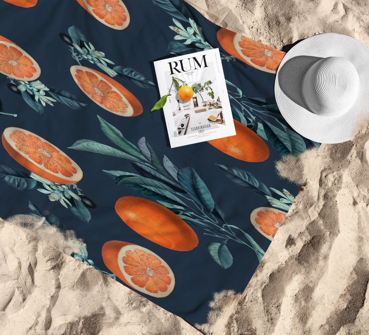 Lemon and Leaf Pattern VI telo mare da burcukorkmazyurek
