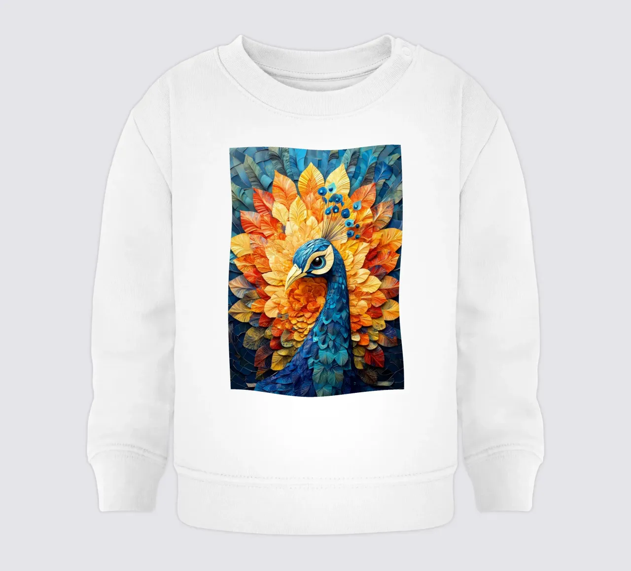 Pavone felpa neonato da Lionmixart