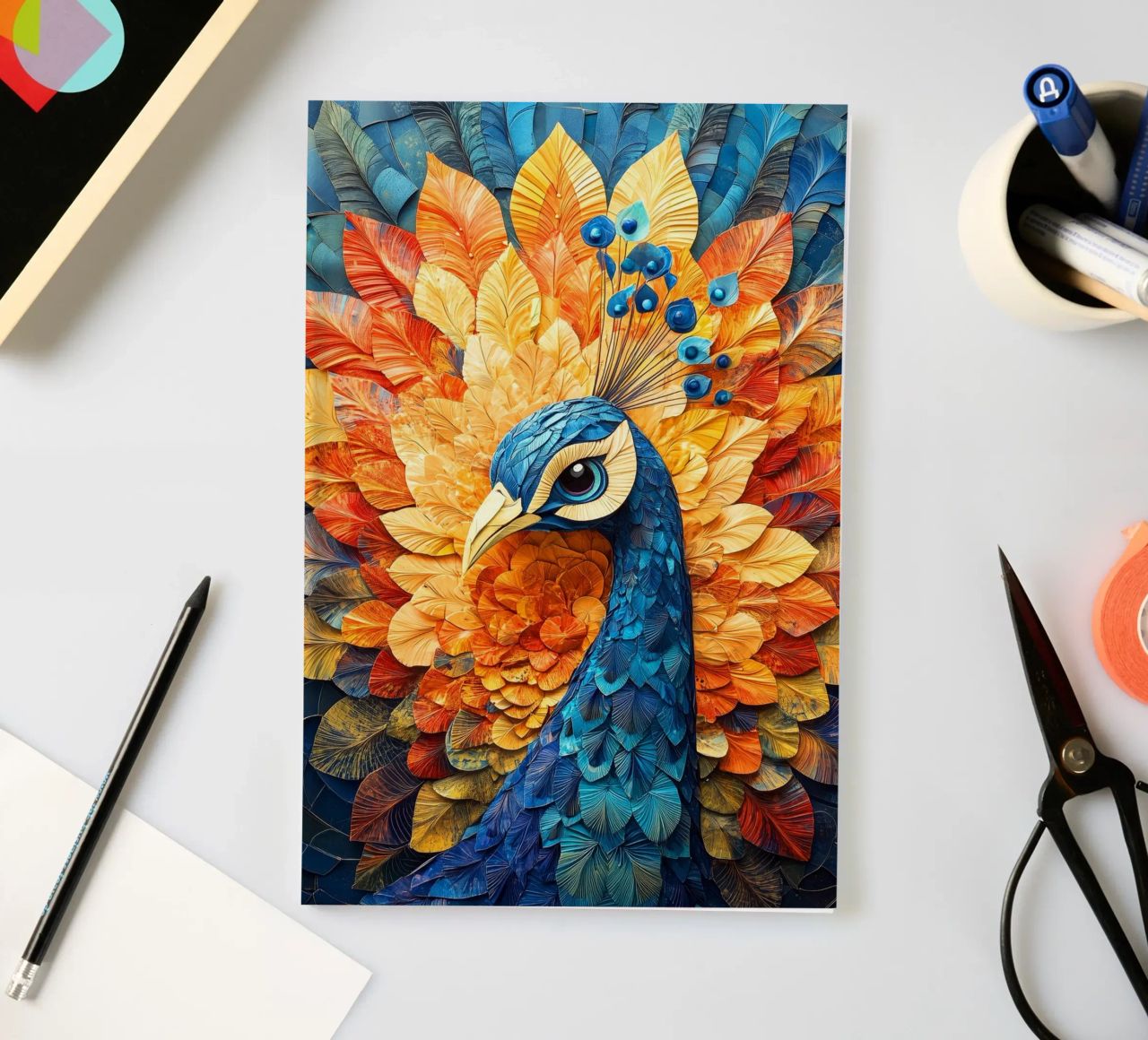 Peacock notebook by Lionmixart