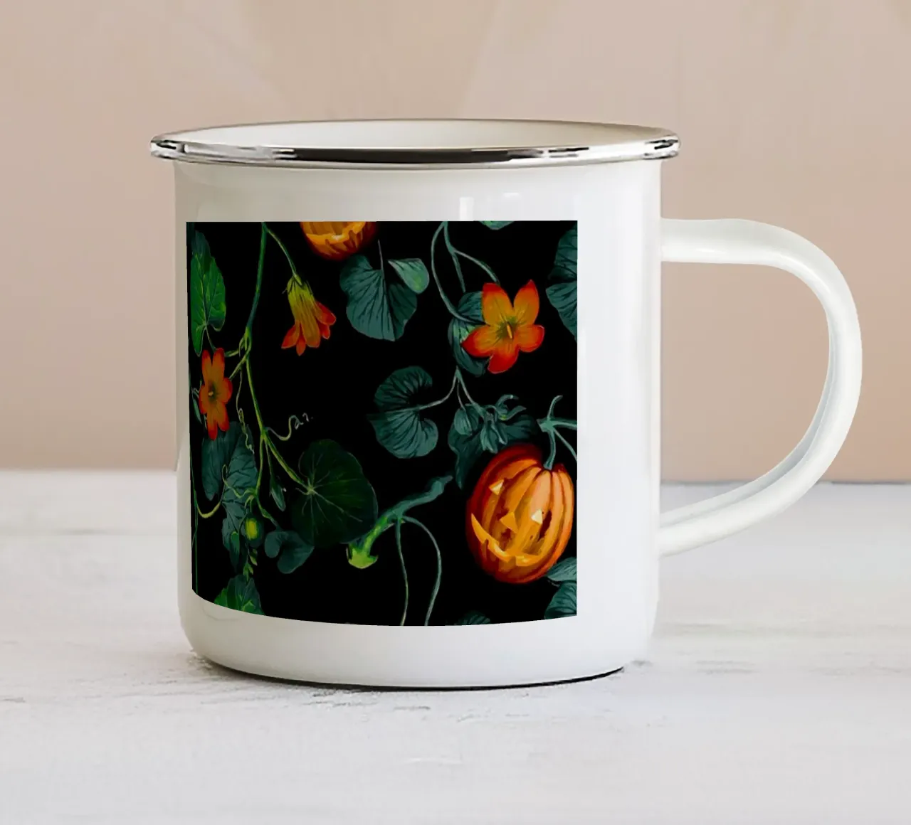 Halloween tazza in smalto da burcukorkmazyurek