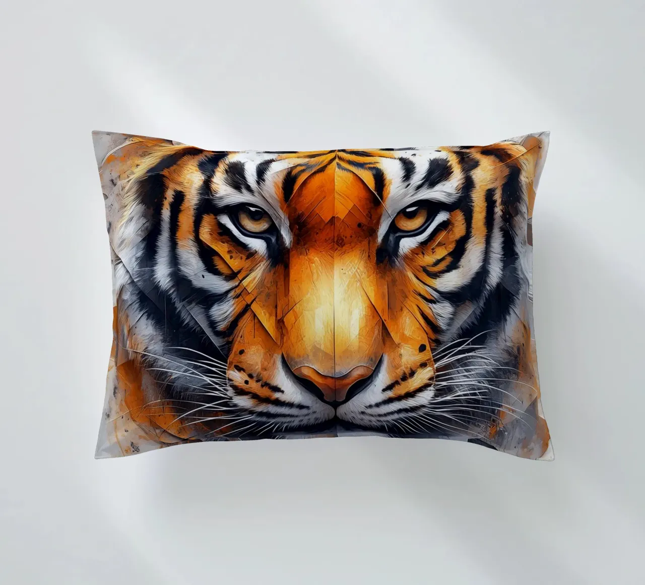 Tiger decorative cushion by Lionmixart