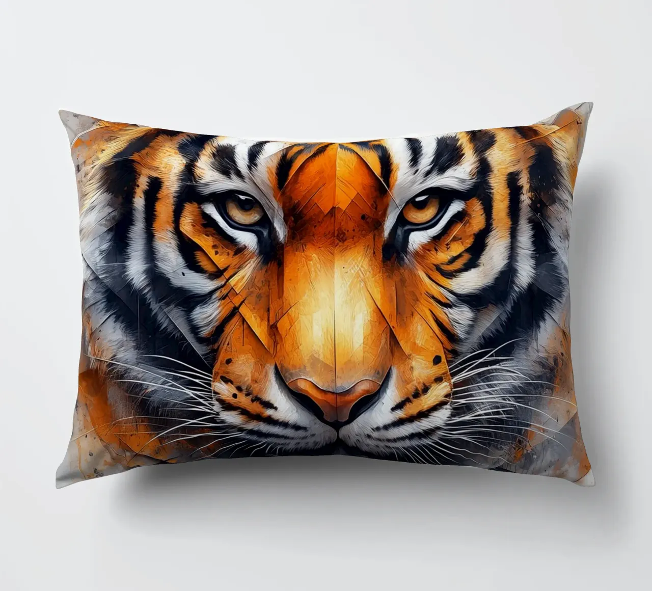 Tiger decorative cushion by Lionmixart