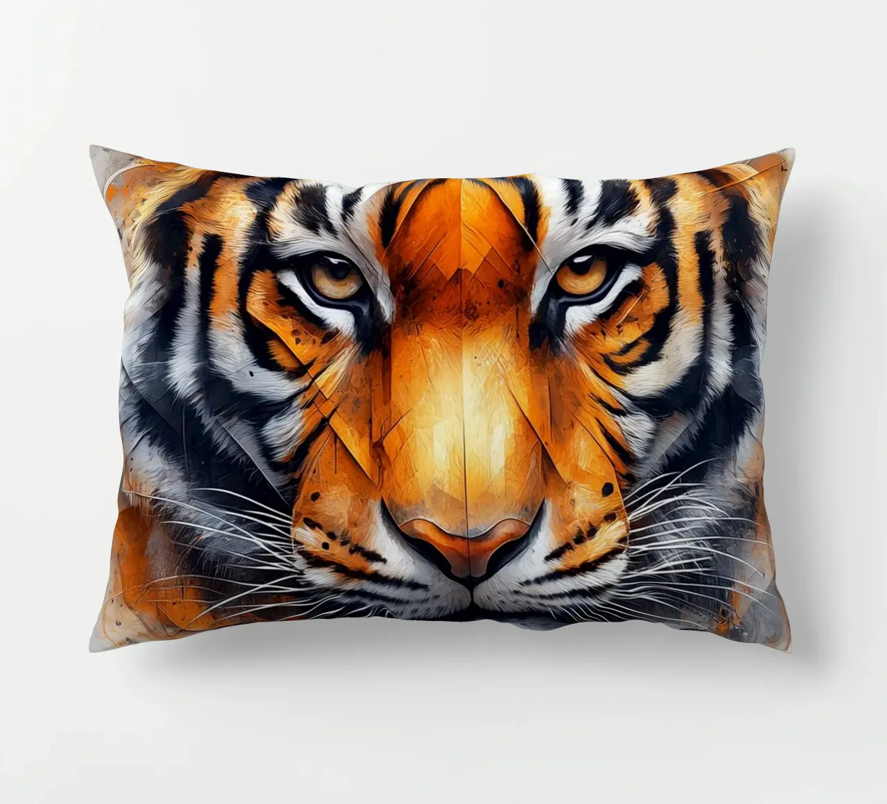 Tiger decorative cushion by Lionmixart