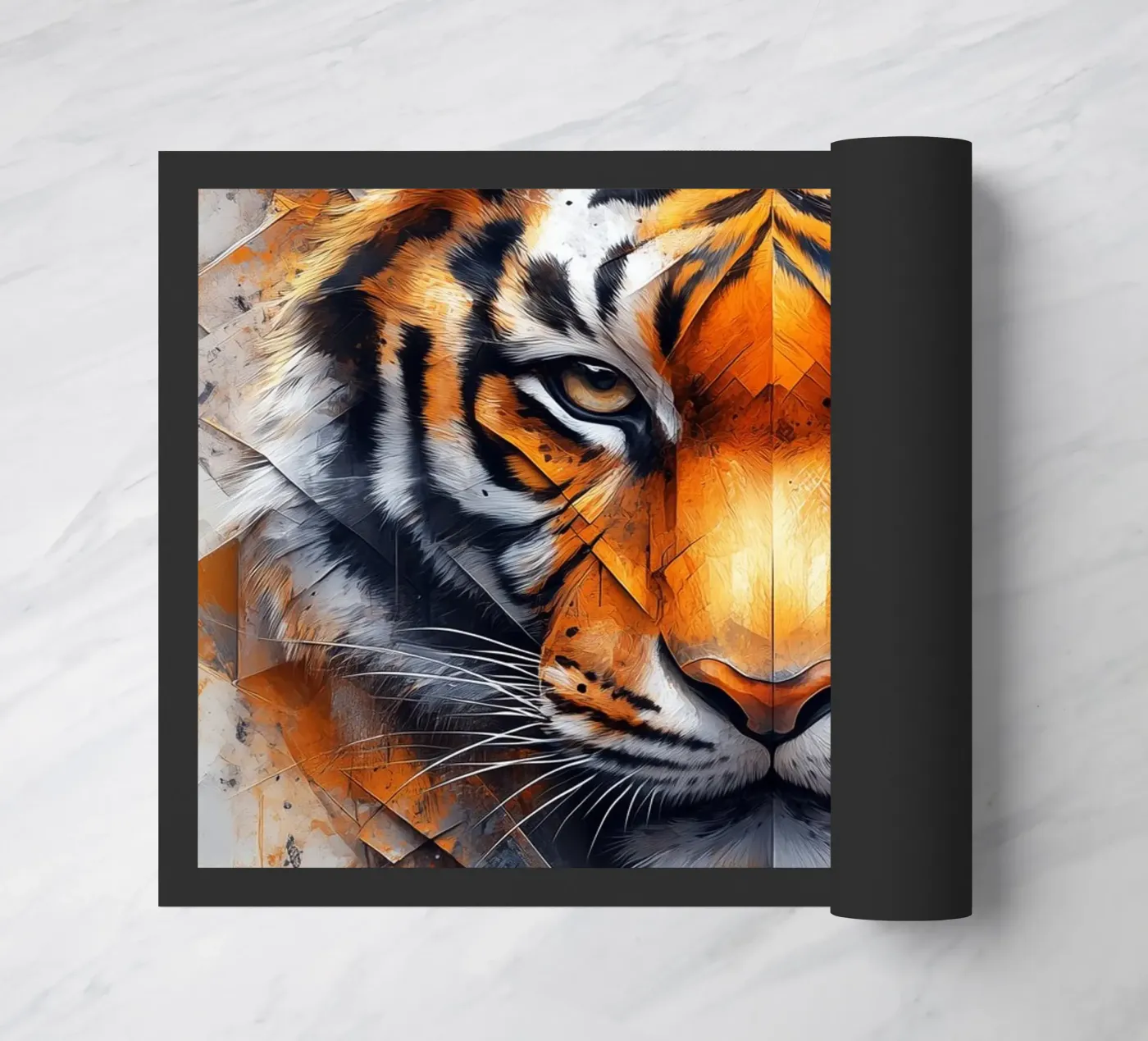 Tiger Fußmatte von Lionmixart