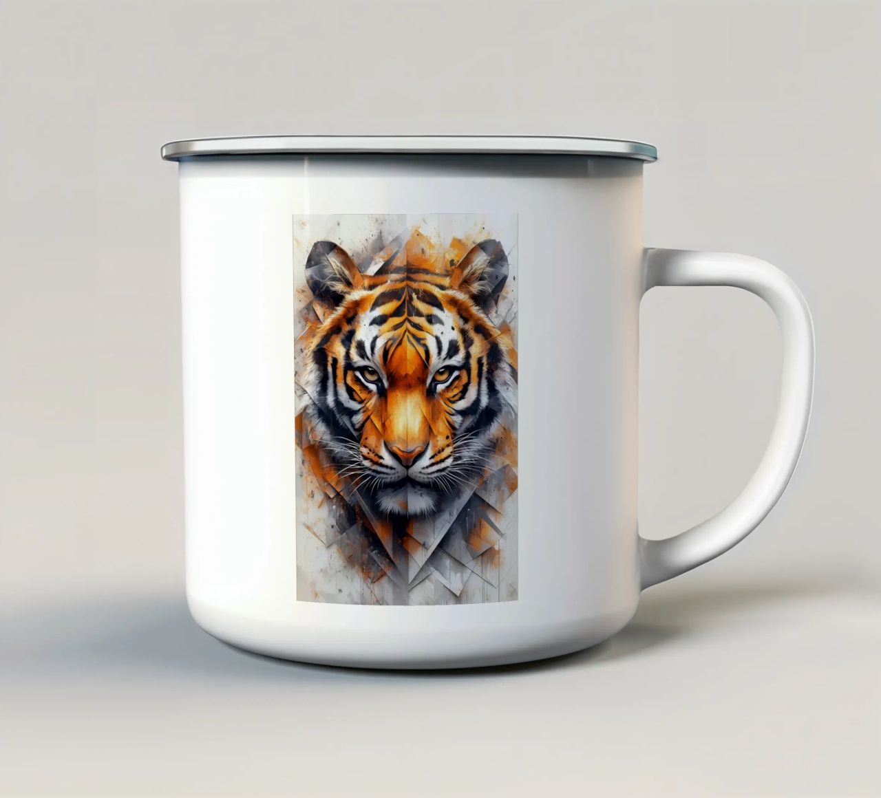 Tigre tazza in smalto da Lionmixart
