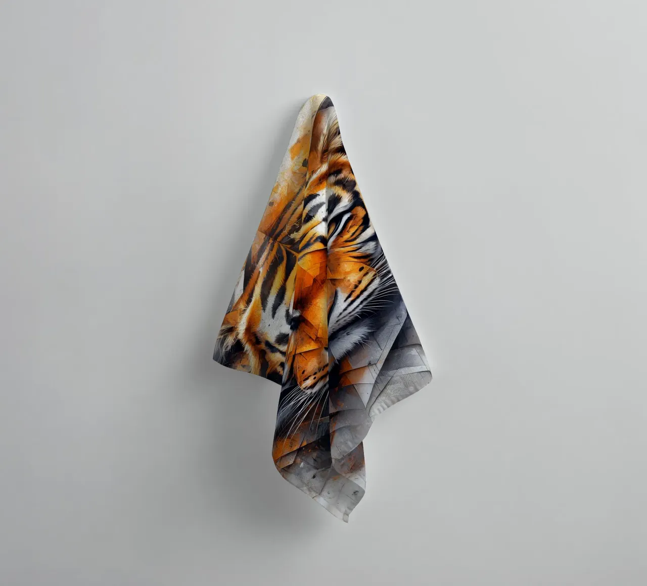Tiger towel by Lionmixart