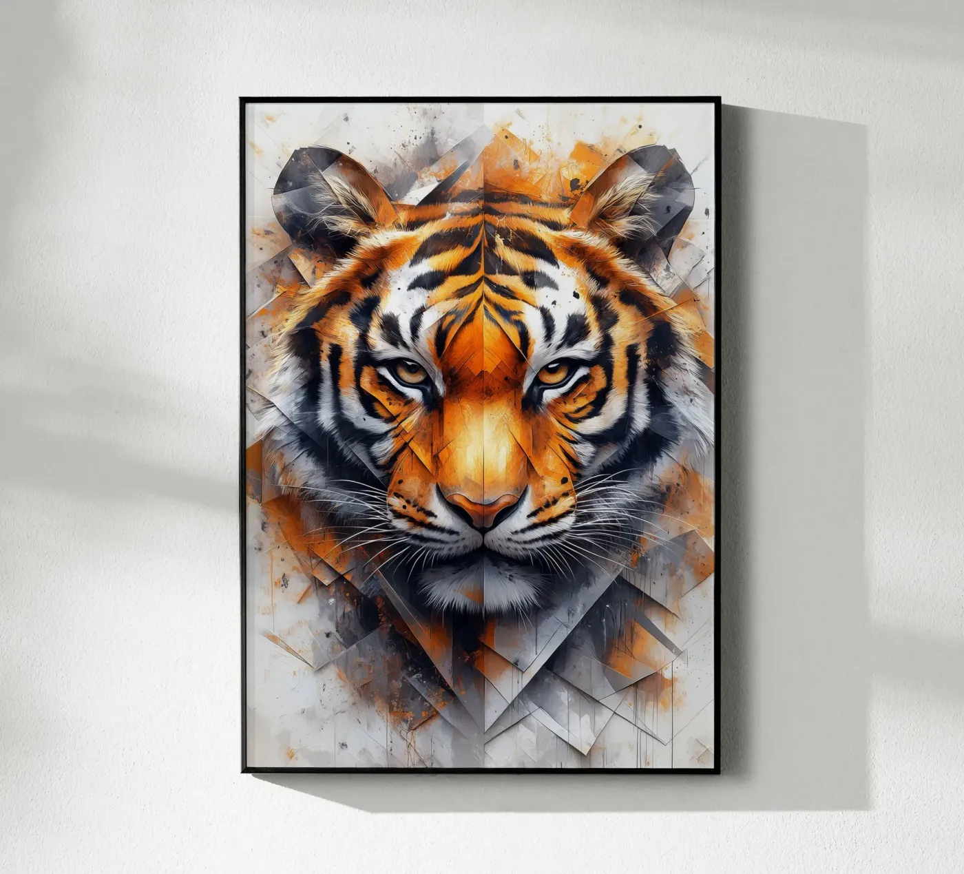 Tiger acryl van Lionmixart