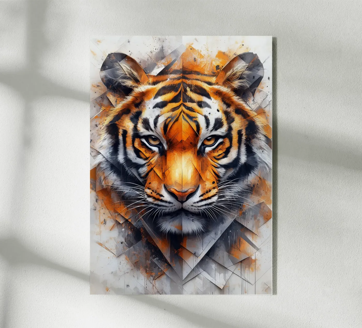 Tiger acryl van Lionmixart
