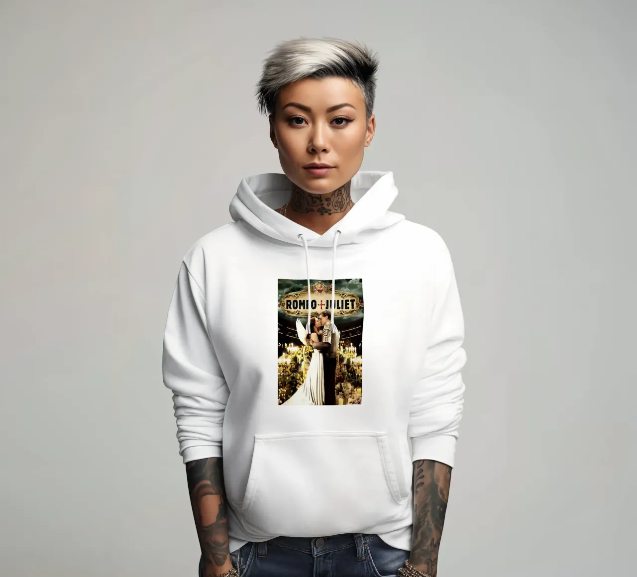 Romeo + Juliet felpa con cappuccio da Attaboy Dsgn