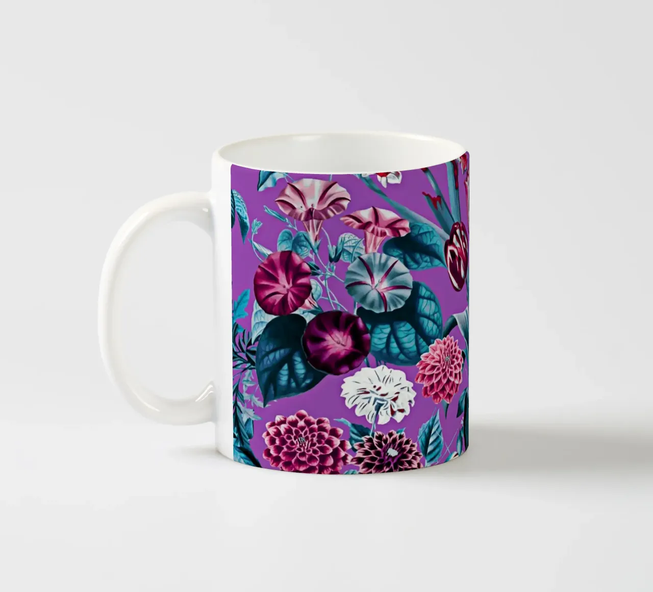 Romantic Floral Pattern tazza in ceramica da burcukorkmazyurek