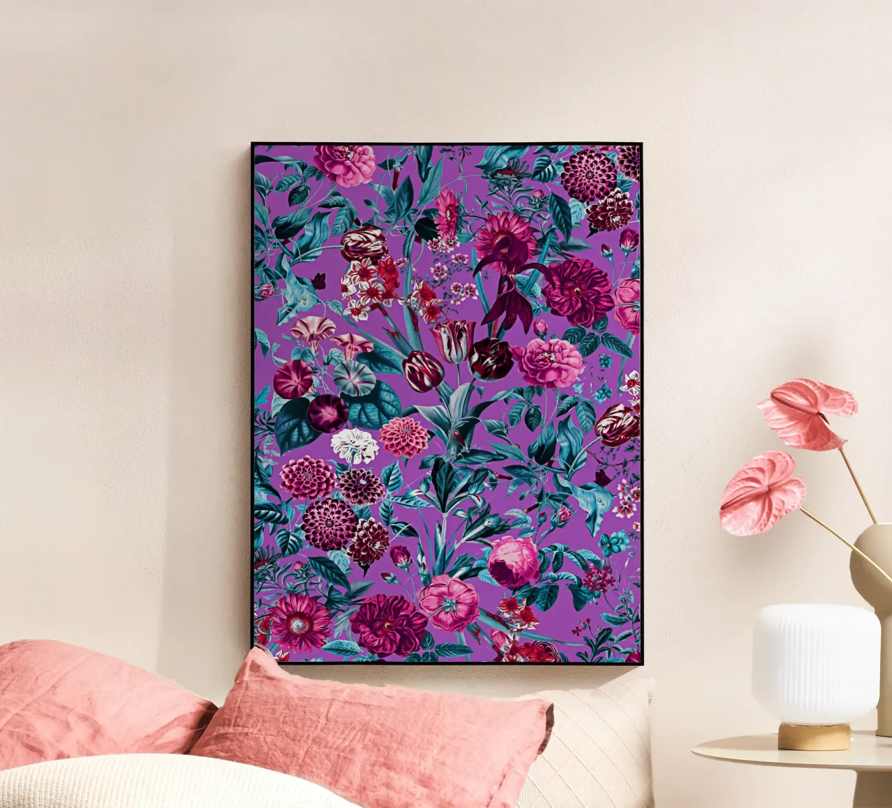 Romantic Floral Pattern plexiglass da burcukorkmazyurek