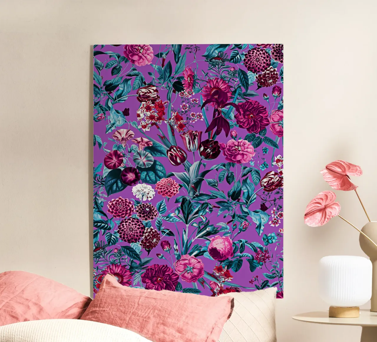 Romantic Floral Pattern plexiglass da burcukorkmazyurek