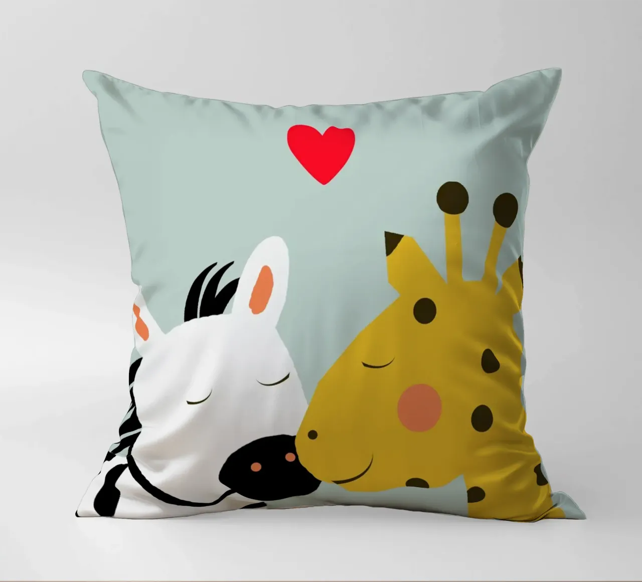 Große Liebe - Giraffe Zebra cuscino da maramirage