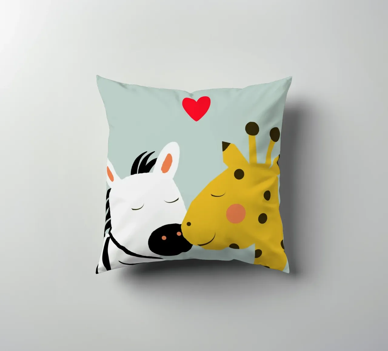Große Liebe - Giraffe Zebra cuscino da maramirage