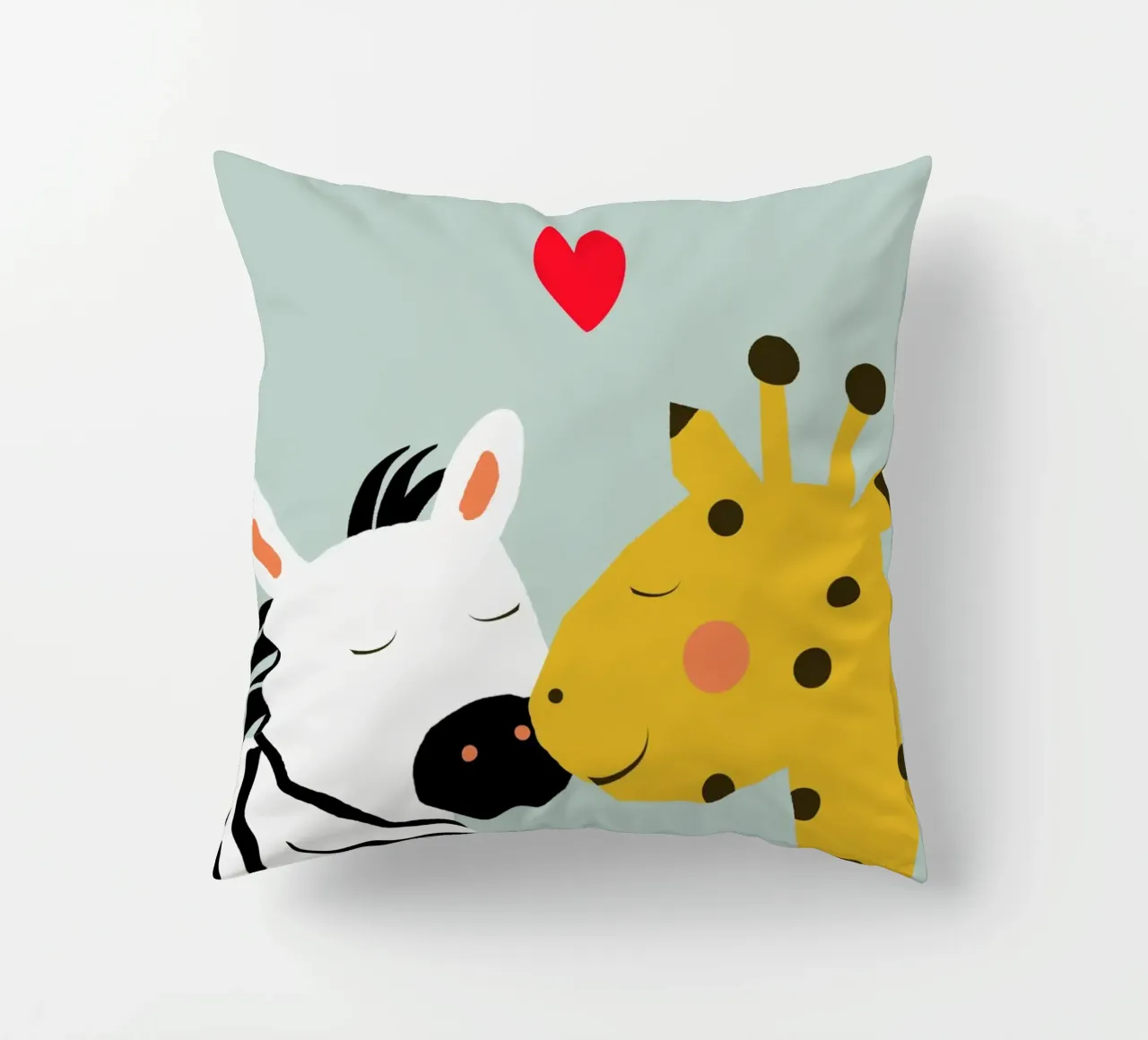 Große Liebe - Giraffe Zebra cuscino da maramirage