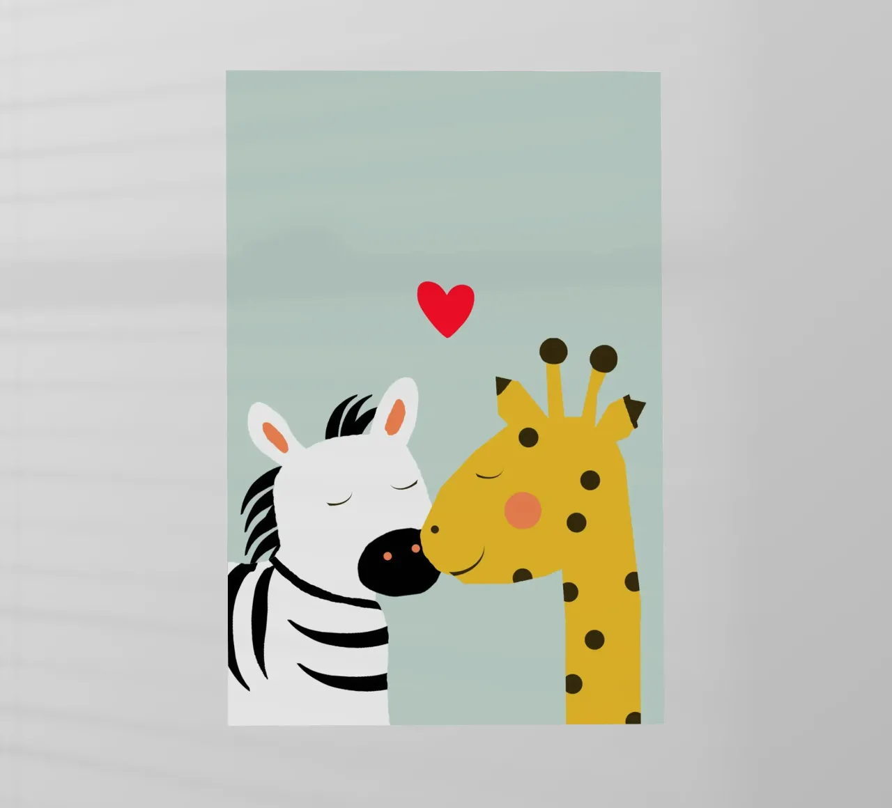 Große Liebe - Giraffe Zebra pellicola backlit da maramirage