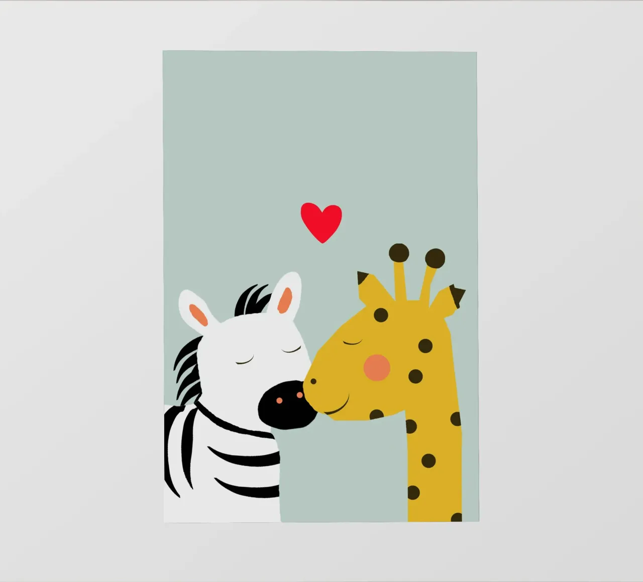 Große Liebe - Giraffe Zebra pellicola backlit da maramirage