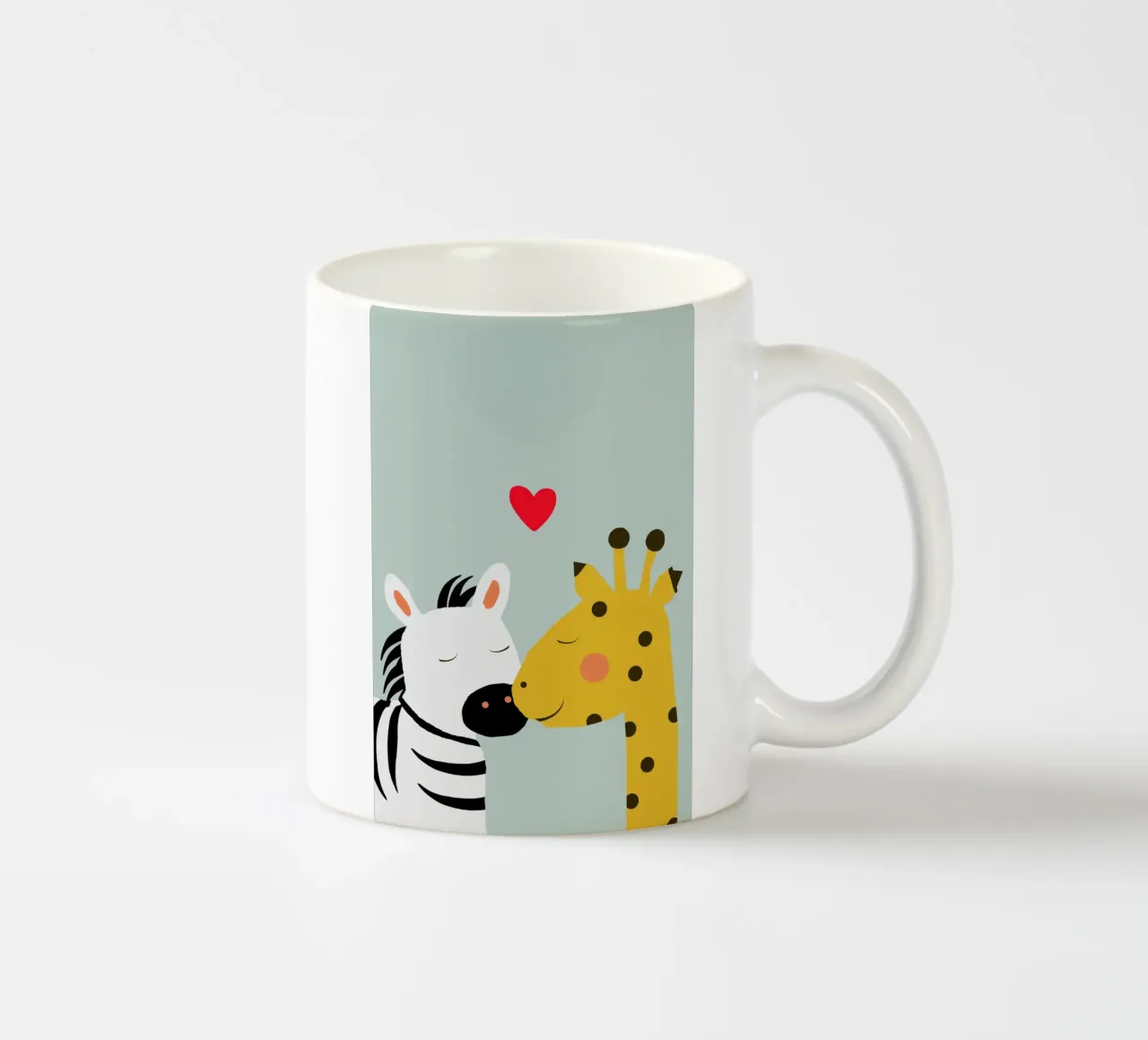Große Liebe - Giraffe Zebra tazza in ceramica da maramirage